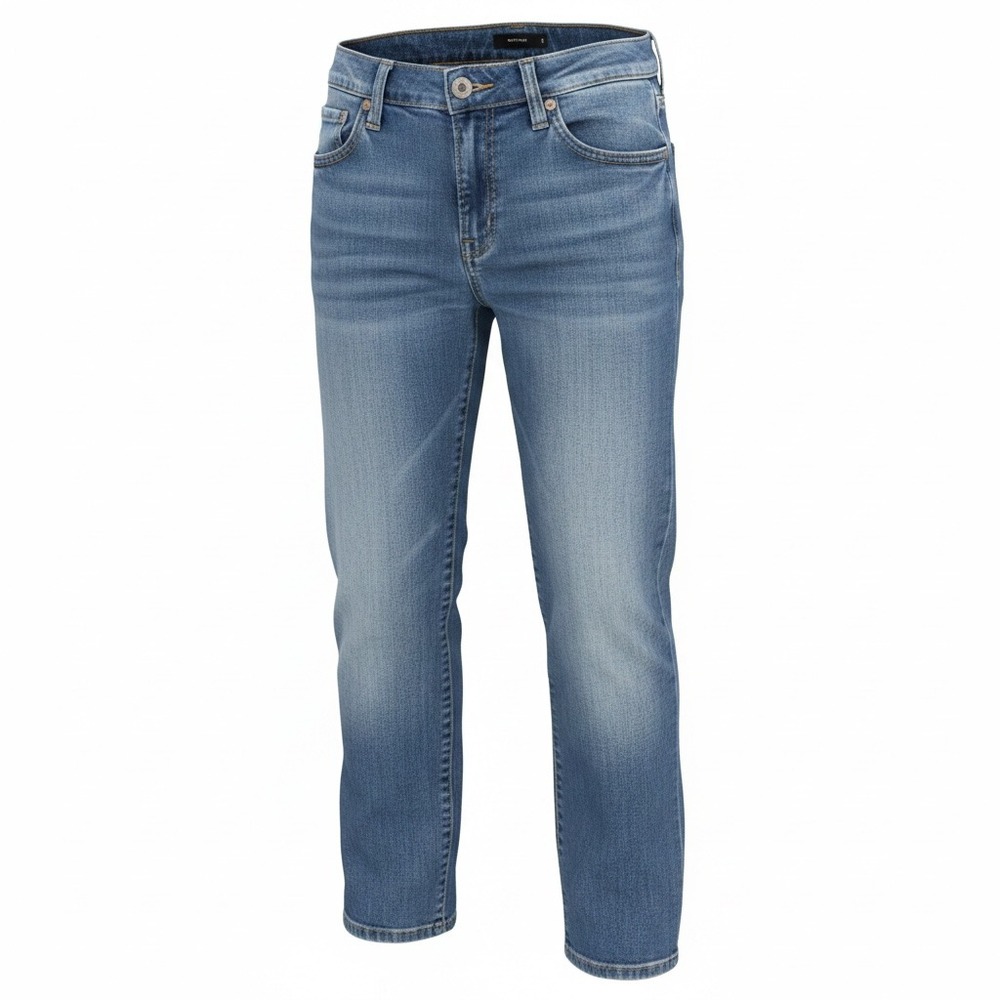 Womens Calvin Klein Jeans Size 8 Blue Mid Rise Straight Fit Denim Dark Wash
